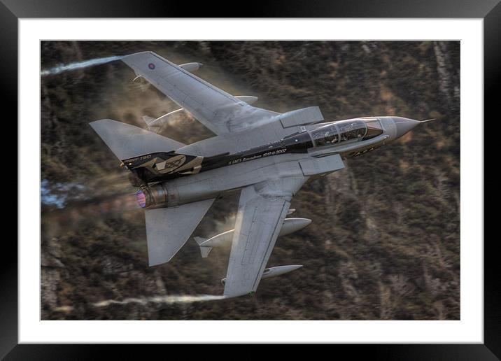 RAF Tornado - Shiny Two , low level over Wales Framed Mounted Print by Rory Trappe