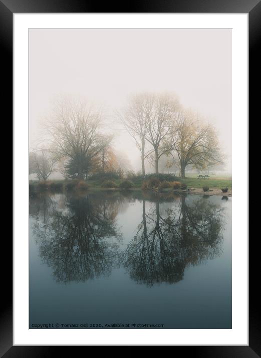 Reflection in the mist Framed Mounted Print by Tomasz Goli