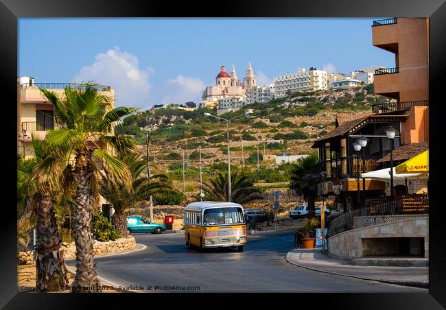 Bus Ride in Malta Framed Print by Terry Hunt