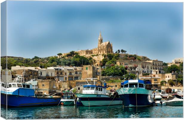 Gozo Harbour,  Canvas Print by Terry Hunt