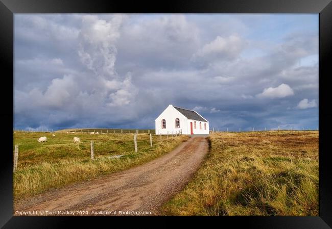 Sand Baptist Church, Shetland Framed Print by Terri Mackay