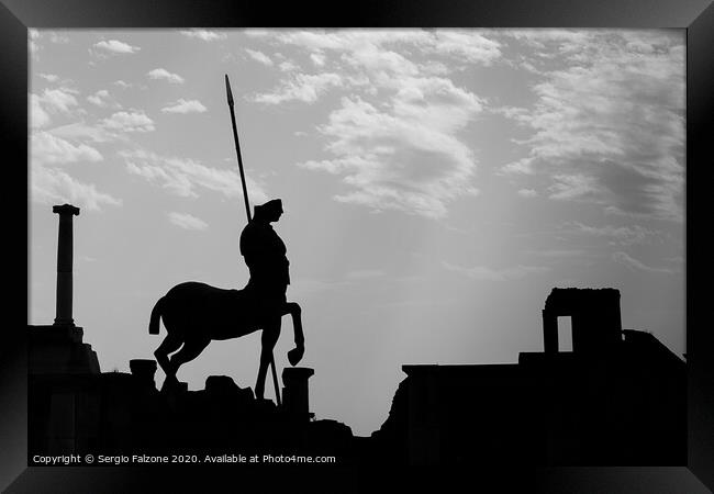 Centaur at Pompei Framed Print by Sergio Falzone