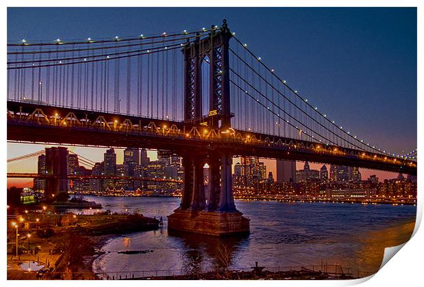 Bridges at Dusk Print by Chris Lord