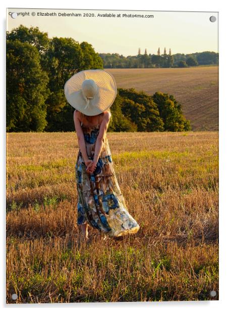 Young Woman in a Hat. Acrylic by Elizabeth Debenham