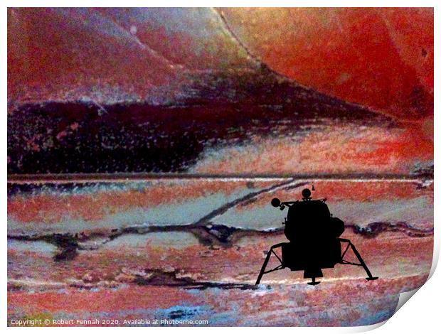 Lost On Mars Print by Robert Fennah