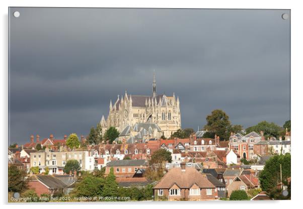 Cathedral Church towering over Arundel town Acrylic by Allan Bell