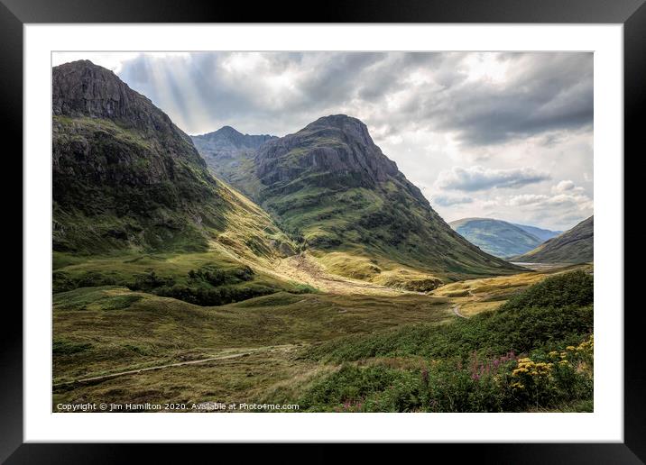 Pass of Glencoe, Scotland Framed Mounted Print by jim Hamilton