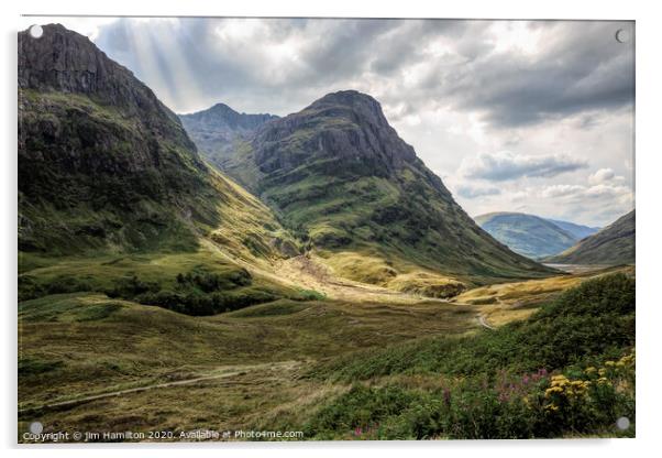 Pass of Glencoe, Scotland Acrylic by jim Hamilton