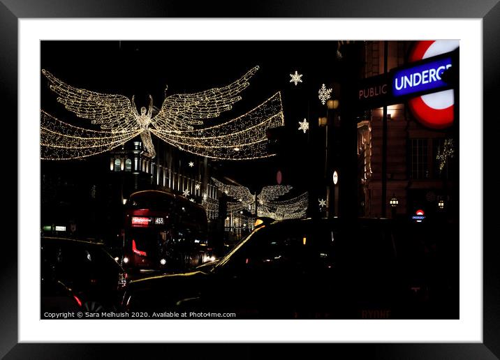 Christmas lights  Framed Mounted Print by Sara Melhuish