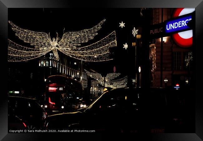 Christmas lights  Framed Print by Sara Melhuish
