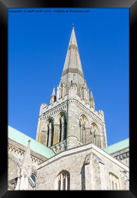 Chichester Cathedral Spire Framed Print by Geoff Smith