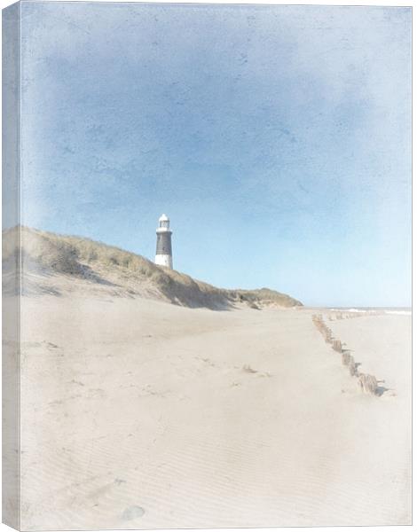 Spurn Point Lighthouse | Texture Canvas Print by Sarah Couzens