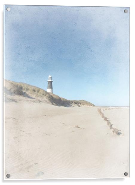 Spurn Point Lighthouse | Texture Acrylic by Sarah Couzens