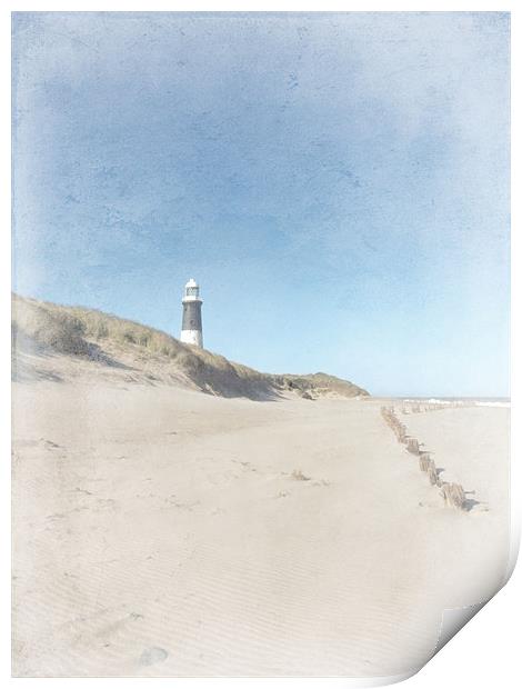 Spurn Point Lighthouse | Texture Print by Sarah Couzens
