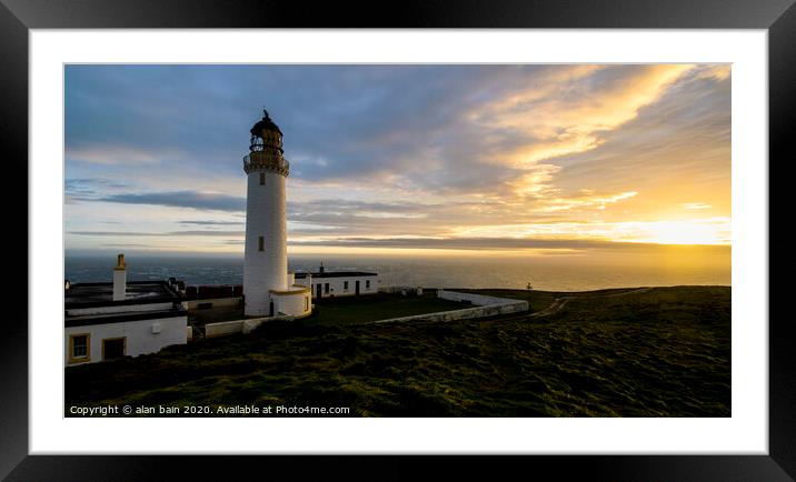 The Mull of Galloway Lighthouse Framed Mounted Print by alan bain