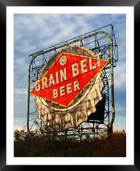 Vintage Beer Sign Framed Mounted Print by Jim Hughes