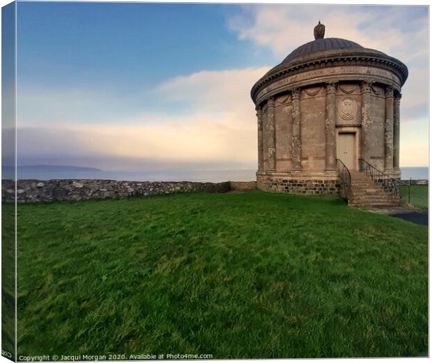 Mussenden Temple Downhill  Canvas Print by Jacqui Morgan