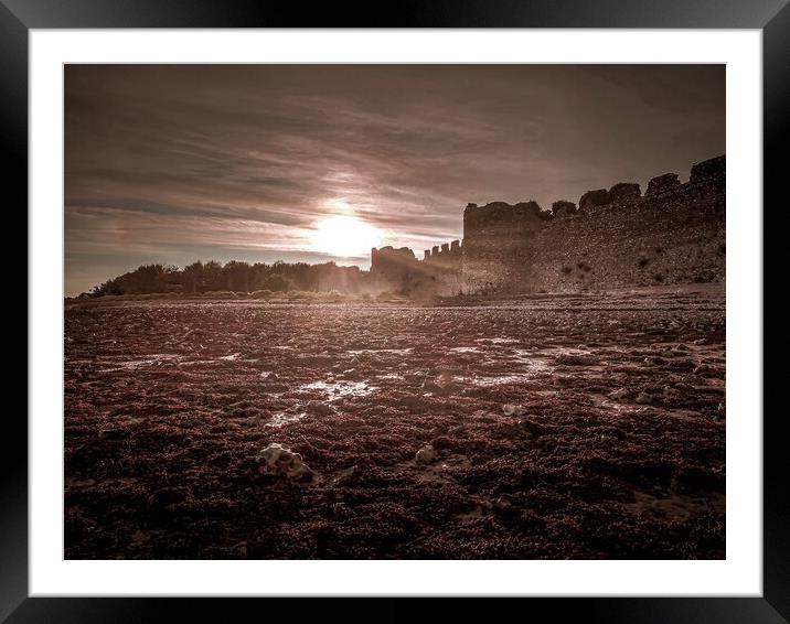 Portchester Sunset Framed Mounted Print by Michelle Bowler