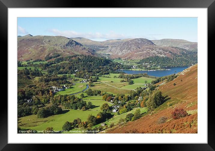 Tranquil Ullswater Landscape Framed Mounted Print by Janet Carmichael
