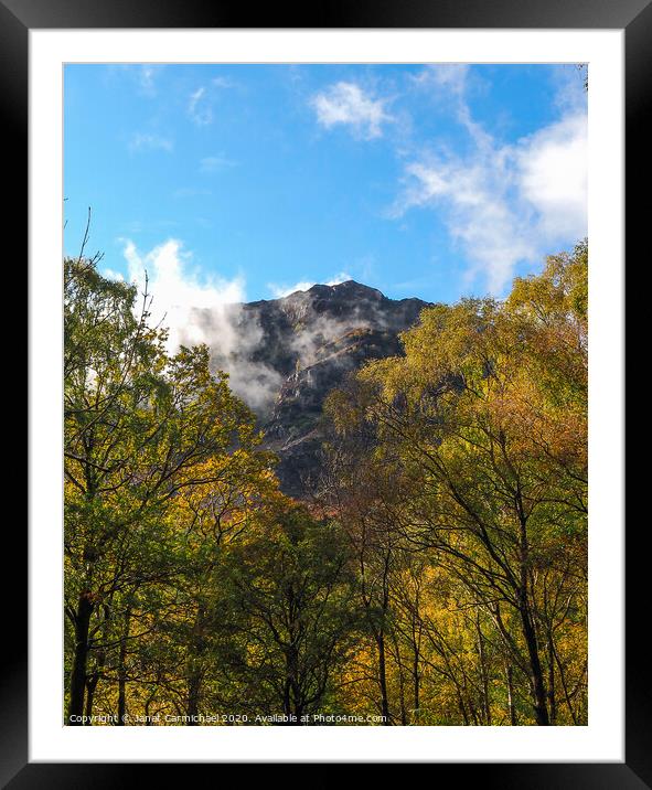 Castle Crag Creating Clouds - Lake District Framed Mounted Print by Janet Carmichael