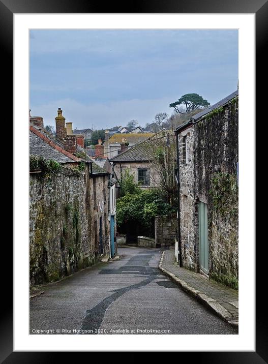 Stone Houses, Helston, West Cornwall Framed Mounted Print by Rika Hodgson