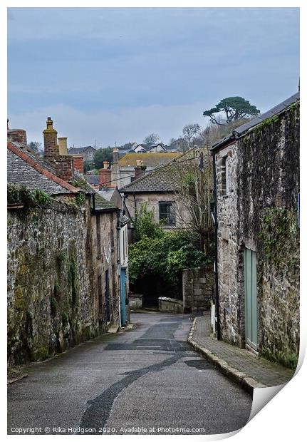 Stone Houses, Helston, West Cornwall Print by Rika Hodgson