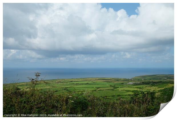 Cornish Coastline, Near Morvah Print by Rika Hodgson