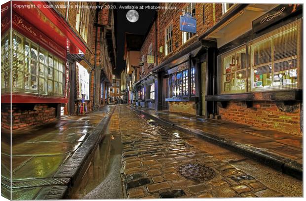 The Shambles and The Moon Canvas Print by Colin Williams Photography