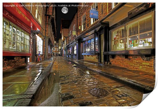 The Shambles and The Moon Print by Colin Williams Photography