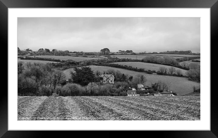 Cornish Farms, Angarrack Framed Mounted Print by Rika Hodgson