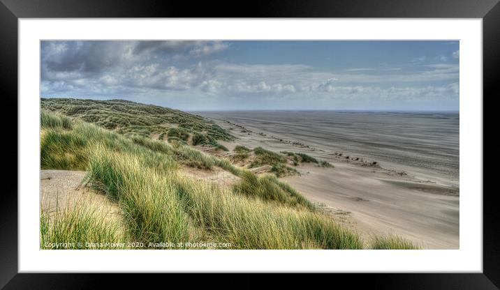 St Annes beach Lancashire  Framed Mounted Print by Diana Mower