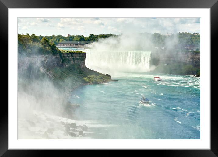 Horseshoe Falls at Niagara Framed Mounted Print by Jim Hughes