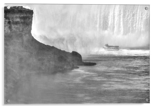 Maid of the Mist at Horseshoe Falls, Niagara Acrylic by Jim Hughes