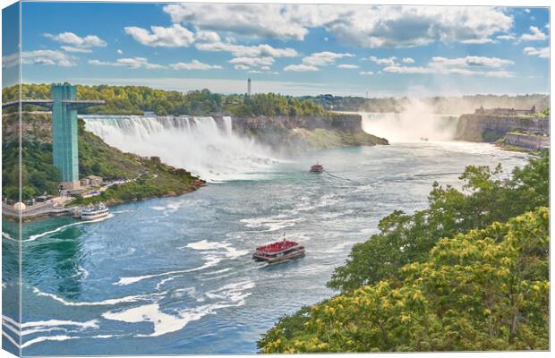 Niagara Falls from the Canadian Side Canvas Print by Jim Hughes