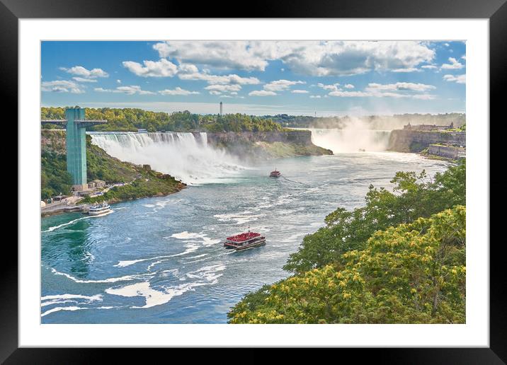 Niagara Falls from the Canadian Side Framed Mounted Print by Jim Hughes