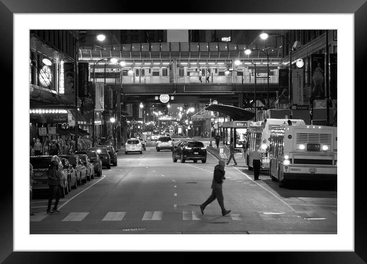  Chicago Elevated Train Framed Mounted Print by Jim Hughes