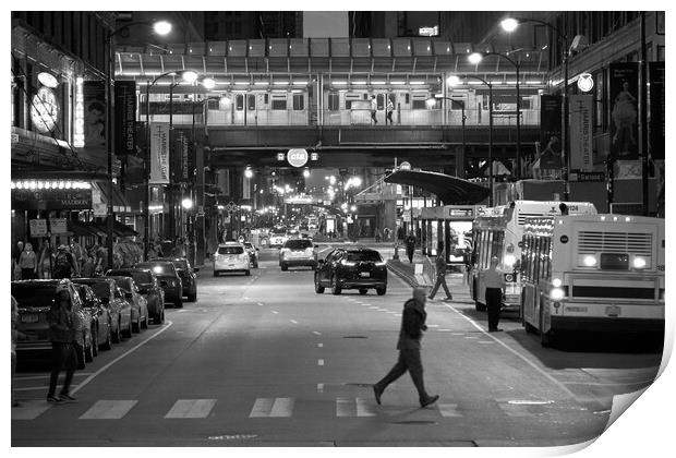  Chicago Elevated Train Print by Jim Hughes