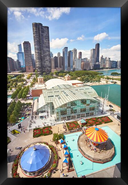Chicago from Navy Pier Framed Print by Jim Hughes