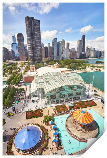 Chicago from Navy Pier Print by Jim Hughes