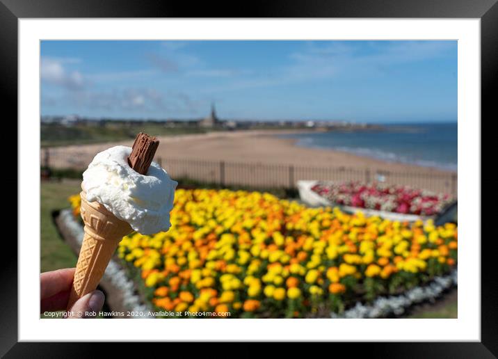 Whitley Bay Ice Cream  Framed Mounted Print by Rob Hawkins