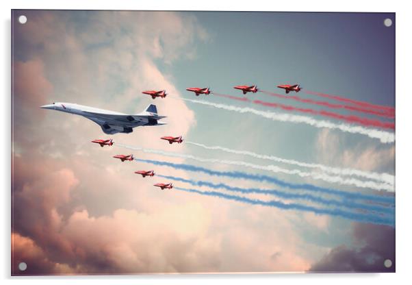 Concorde and The Reds Acrylic by J Biggadike