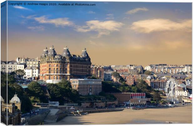 Grand Hotel Scarborough  on South Bay. Canvas Print by Andrew Heaps