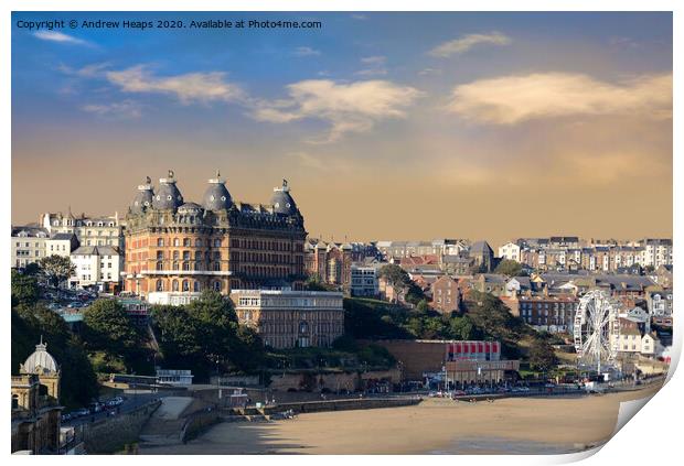 Grand Hotel Scarborough  on South Bay. Print by Andrew Heaps