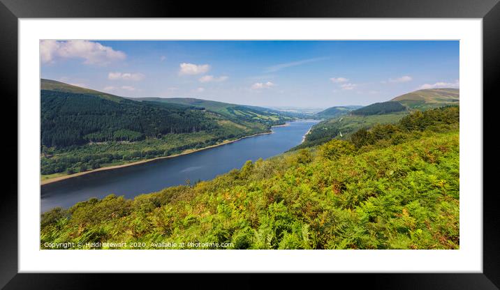 Talybont Reservoir, Brecon Beacons Framed Mounted Print by Heidi Stewart