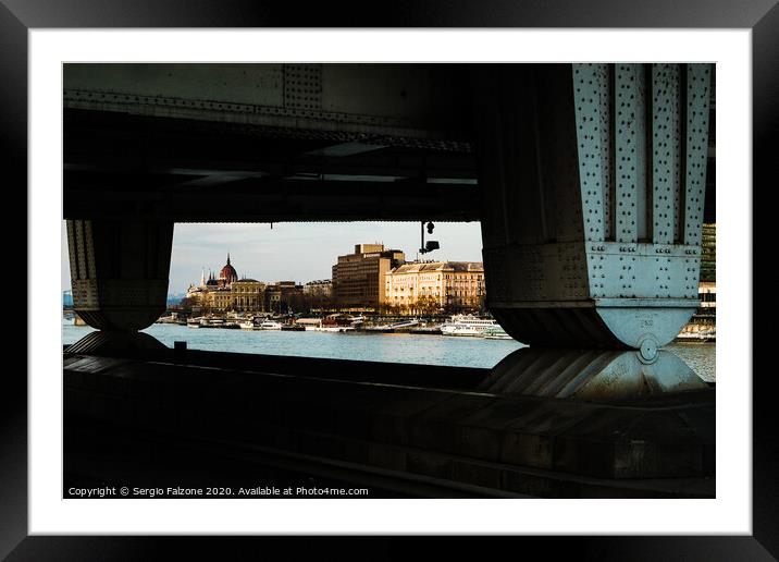 Budapest parliament Framed Mounted Print by Sergio Falzone