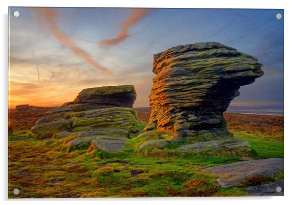 Ox Stones Sunset Acrylic by Darren Galpin