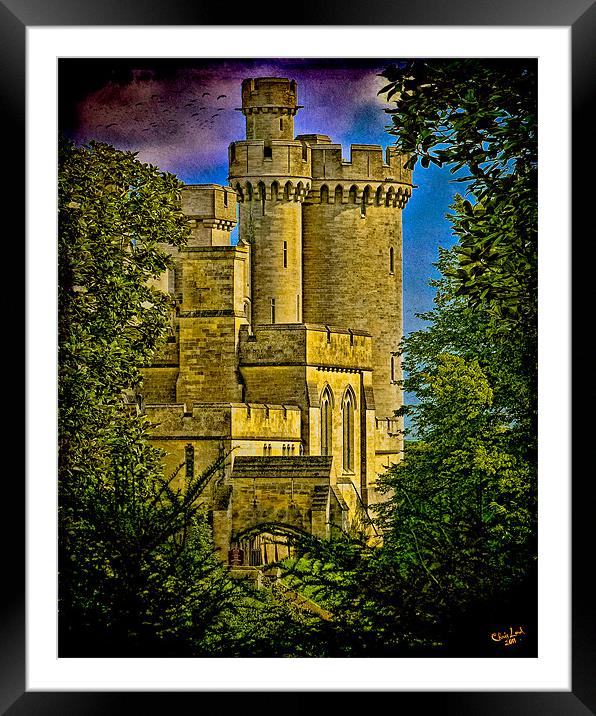 Arundel Castle Through the Trees Framed Mounted Print by Chris Lord