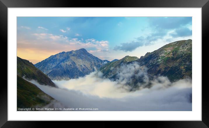 The French Alps Framed Mounted Print by Simon Marlow