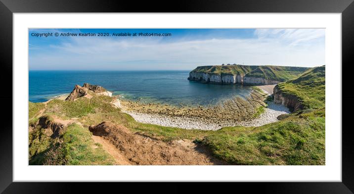 Thornwick Bay, North Yorkshire Framed Mounted Print by Andrew Kearton