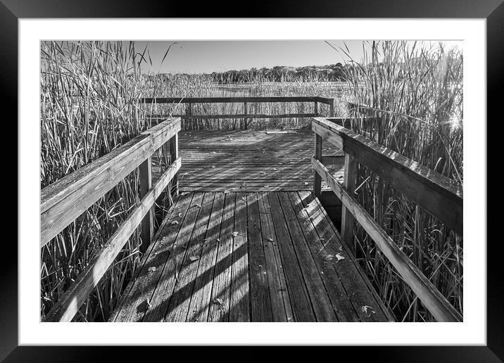 Old Fishing Dock Framed Mounted Print by Jim Hughes